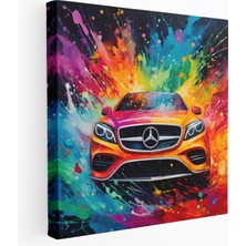 Painted Anarchy Mercedes Soyut Akrilik Kanvas Tablo - Mercedes, Kanvas Tablo, Duvar Dekorasyonu, 30 x 30 cm
