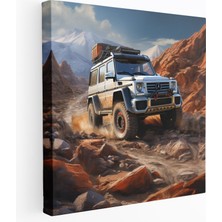 Painted Anarchy Mercedes Duvar Dekorasyonu - Sağlam G-Wagon Macerası - Mercedes, Keşif, Kanvas Duvar Sanatı, Gerçekçi Dijital Sanat, 30 x 30 cm