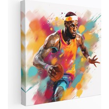 Painted Anarchy Nba Duvar Sanatı - Lebron James Iş Başında - Nba, Duvar Sanatı, Lebron James, Dinamik Kompozisyon, 30 x 30 cm