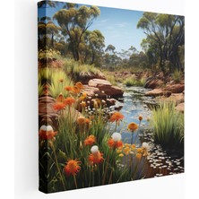 Painted Anarchy Doğanın Bolluğu Kanvas Tablo - Aborijin, Doğanın Bolluğu, Aborijin, Duvar Dekorasyonu, 30 x 30 cm