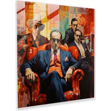 Painted Anarchy Godfather Cam Baskı - Godfather, Entrika, Mafya Görüntüsü, Cam Duvar Tablosu, 30X30
