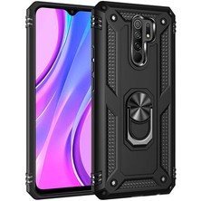 Redmi 9 Çift Katmanlı ve Yüzüklü Tam Koruma Vega Premium Kılıf