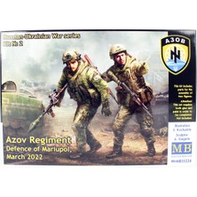 Master Box Masterbox 35224 1/35 Ölçek, Rus-Ukrayna Savaşı, Azak Alayı, Mariupol Savunması, Plastik Figür Kiti