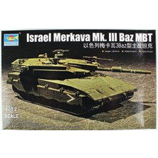 Trumpeter 07104 1/72 Ölçek Lsrail Merkava Mk. Lll Baz Ana Muharbe Tankı Plastik Model Kiti