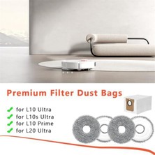 Dreame L10S Ultra L10 Ultra L10 Prime L20 Ultra Için Toz Torbası Paspas Bezleri, 6 Elektrikli Süpürge Torbası Islak Paspas Pedleri (Yurt Dışından)