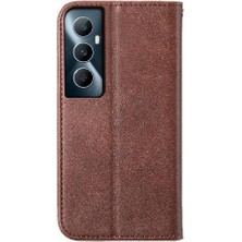 YH Mall Realme C65 Eşkenar Dörtgen Şekli Günlük Kullanım Için Flip Case El Kayışı Standı Cüzdan (Yurt Dışından)