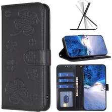 YH Mall Huawei Mate 60 Için Flip Case Kart Yuvaları Tutucu Kickstand Yonca Çiçek Pu (Yurt Dışından)