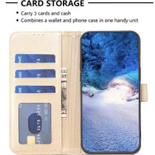 YH Mall Realme C55 Kart Yuvaları Tutucu Için Flip Case Kickstand Çok Renkli Yonca Pu (Yurt Dışından)