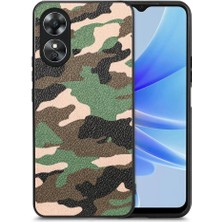 YH Mall Oppo A17 Anti Damla Kablosuz Şarj Özgürlük Camo Tasarım Için Kılıf (Yurt Dışından)