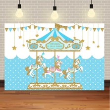 Xiaoba2 L0494 Ince Vinil 180X120 cm Neoback Atlıkarınca At Doğum Günü Arka Plan Sirk Fotoğrafçılığı Bebek Pembe Parti Dekor Zemin Photocall Photophone Fotografik (Yurt Dışından)