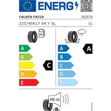 Falken 225/45 R17 94Y Xl Azenıs Fk520 Oto Yaz Lastiği (Üretim Yılı: 2024)