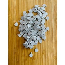 Öztürk Papatya 10MM. Simli Gümüş Pleksi Kalın Pul. 20GR