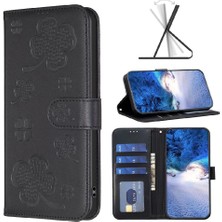 Bdt Shop Onur Için Flip Case 90 5g Pu Deri Yonca Çiçek Kart Yuvaları Tutucu (Yurt Dışından)