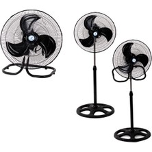 Vanti 130W 18 Inç Metal Sanayi Tipi Duvar Masa ve Ayaklı Vantilatör
