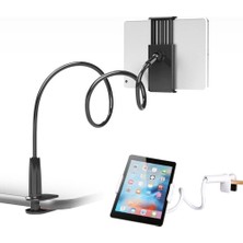 Huoxun Shop A Beyaz Stil Evrensel Tembel Cep Telefonu 360 Derece Esnek Stand Tutucu Stentler Yatak Masa Masa Klip Braketi Için Telefon Esnek Tutucu Kol (Yurt Dışından)