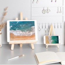 Huoxun Shop A 19CM x 10CM Küçük Stil Basit Katlanabilir Masaüstü Ahşap Tutucu iPad Mobil Telefon Tablet Pc Standı Kitap Tutucu Mini Tezgah (Yurt Dışından)