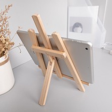 Huoxun Shop A 19CM x 10CM Küçük Stil Basit Katlanabilir Masaüstü Ahşap Tutucu iPad Mobil Telefon Tablet Pc Standı Kitap Tutucu Mini Tezgah (Yurt Dışından)