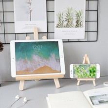 Huoxun Shop A 19CM x 10CM Küçük Stil Basit Katlanabilir Masaüstü Ahşap Tutucu iPad Mobil Telefon Tablet Pc Standı Kitap Tutucu Mini Tezgah (Yurt Dışından)