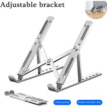 Huoxun Shop A Alüminyum Alaşımlı Gümüş Tarzı Dizüstü Bilgisayar Standı Katlanır Masa Yatak Defter Tutucu Taban Tablet Aksesuarları Destek Macbook Ipad Bilgisayar Tutucu Soğutucu (Yurt Dışından)