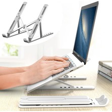 Huoxun Shop A Alüminyum Alaşımlı Gümüş Tarzı Dizüstü Bilgisayar Standı Katlanır Masa Yatak Defter Tutucu Taban Tablet Aksesuarları Destek Macbook Ipad Bilgisayar Tutucu Soğutucu (Yurt Dışından)
