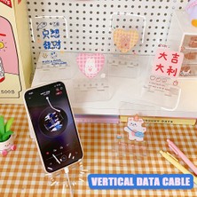 Huoxun Shop A No.5 Tarzı Şirin Akrilik Telefon Standı Tutucu Tembel Montaj Masa Telefon Ekran Standı Braketi iPad Tutucu Ofis Kırtasiye (Yurt Dışından)