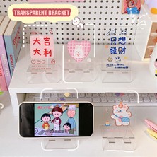 Huoxun Shop A No.5 Tarzı Şirin Akrilik Telefon Standı Tutucu Tembel Montaj Masa Telefon Ekran Standı Braketi iPad Tutucu Ofis Kırtasiye (Yurt Dışından)