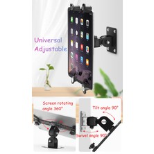 Huoxun Shop A Siyah Stil Duvara Montaj Tablet Standı Ekran Döner Tablet Tutucu Eğim Açısı 90 Destek 7 Inç Tabletlere iPad Standı iPad Aksesuarları (Yurt Dışından)