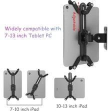 Huoxun Shop A Siyah Stil Duvara Montaj Tablet Standı Ekran Döner Tablet Tutucu Eğim Açısı 90 Destek 7 Inç Tabletlere iPad Standı iPad Aksesuarları (Yurt Dışından)