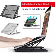 Huoxun Shop A Siyah Stil 1 Parça Ayarlanabilir Katlanabilir Laptop Standı Taşınabilir Fileli Masaüstü iPad Tutucu Ofis Destek (Yurt Dışından)
