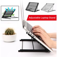 Huoxun Shop A Siyah Stil 1 Parça Ayarlanabilir Katlanabilir Laptop Standı Taşınabilir Fileli Masaüstü iPad Tutucu Ofis Destek (Yurt Dışından)