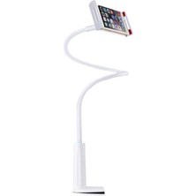 Huoxun Shop A Siyah Beyaz Tarzı Taşınabilir Esnek Tembel Yatak Masa Tutucu Standı 70CM Ayak Destekli Tutucu Standı Base Bracket Desteği (Yurt Dışından)
