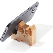 Huoxun Shop A No.10 Tarzı Dağ Askı Mobil Masa Standı Katı Ahşap Hayvan Cep Telefonu Tutucu Araba Ev Dizüstü Anahtar Geyik Köpek Fil - (Yurt Dışından)