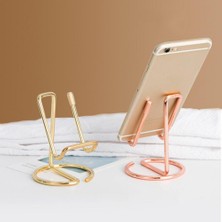 Huoxun Shop A Altın Tarzı Üniversal Masaüstü Cep Telefonu Tutucu Standı iPhone iPad Tablet Cep Telefonu Masaüstü Standı Iş Kartı Saklama Rafı (Yurt Dışından)