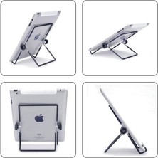 Huoxun Shop A Bk-S Tarzı iPad Air Mini Tablet Stand Tutucu Masaüstü Metal Çelik Çok Açılı Kaymaz Taşınabilir Katlanabilir Çok Fonksiyonlu Stand Tutucu (Yurt Dışından)