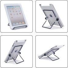 Huoxun Shop A Bk-S Tarzı iPad Air Mini Tablet Stand Tutucu Masaüstü Metal Çelik Çok Açılı Kaymaz Taşınabilir Katlanabilir Çok Fonksiyonlu Stand Tutucu (Yurt Dışından)