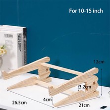 Huoxun Shop A D Stili Evrensel Ahşap Dizüstü Bilgisayar Standı Tablet Bilgisayar Ayırılabilir Ahşap Notebook Tutucu (Yurt Dışından)