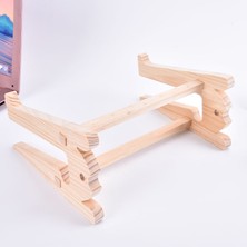 Huoxun Shop A D Stili Evrensel Ahşap Dizüstü Bilgisayar Standı Tablet Bilgisayar Ayırılabilir Ahşap Notebook Tutucu (Yurt Dışından)