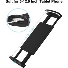 Huoxun Shop A Siyah Stil iPhone IPAD Ione Tablet Şezlong Yatak Montajı Için 140 cm Uzun Kol Çift Direk Katlanabilir Tablet Telefon Zemin Standı Tutucu (Yurt Dışından)