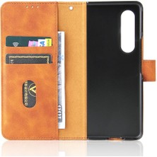 Mellow Shop Kart Tutucu Kickstand Deri Folio ile Samsung Galaxy Z Case 3 Için Kılıf (Yurt Dışından)