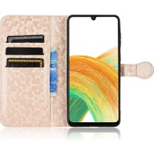 Mellow Shop Samsung Galaxy A33 5g Için Geometrik Desen Deri Cüzdan Kapak (Yurt Dışından)