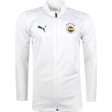 Fenerbahçe 2024/25 A Takım Hoca Tam Fermuarlı Üst Beyaz Nefes Alabilir Kumaş Erkek L Beden