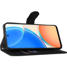 Mellow Shop Kart Tutucu Kickstand Deri Folio Flip Case ile Onur X8 Için Kılıf (Yurt Dışından)