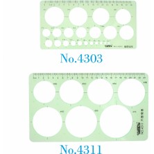 Hongliang Shop 4303 Stili Yok Çember Çizim Şablonu Büyük ve Küçük Çemberler Şablonu Toplam 22+7 Boyutta Çember (Yurt Dışından)