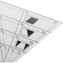 Hongliang Shop 11.5cm Akrilik Çok Fonksiyonlu Poligon Cetveli Trapezoid Patchwork Çizim Dikiş Ölçüm Cetveli Ofis Okul Malzemeleri (Yurt Dışından)