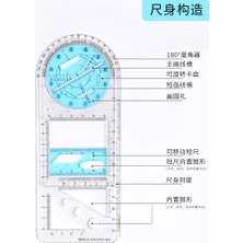 Hongliang Shop Ilkokul 4 Tarzı Çok Fonksiyonlu Çizim Cetveli Seti Geometrik Şekil Cetveli Ilkokul Matematik Çizim Şablonu Ortaokul Lise (Yurt Dışından)