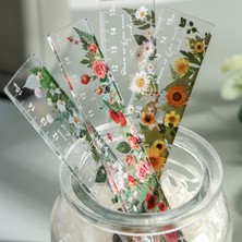 Hongliang Shop B Tarzı 15 cm Papatya Çok Fonksiyonlu Kendin Yap Çizim Araçları Çiçek Cetvel Çift (Yurt Dışından)