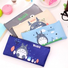 Hongliang Shop No.10 Tarzı Sevimli Totoro Kanvas Kalem Kutusu Yaratıcı Oxford Kumaş Fermuarlı Öğrenci Kalem Çantası Ofis Okul Malzemeleri Kırtasiye Hediye (Yurt Dışından)