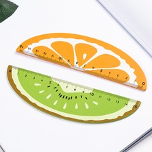 Hongliang Shop Yeşil Stil 1 Adet Sevimli Ahşap Meyve Cetveli 15CM Ölçme Doğru Cetvel Çizim Aracı Promosyon Kırtasiye Hediye Okul Malzemeleri (Yurt Dışından)