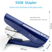 Hongliang Shop 2-20 Sayfalık Mavi Stil Masaüstü Zımba Kağıt Bağlama Kapasitesi Azaltılmış Çaba Staples Için Uygun Okul Ofis Malzemeleri (Yurt Dışından)