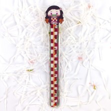 Hongliang Shop No.8 Stili Kamado Tanjirou'lu Sevimli Anime Cetvel - Okul Malzemeleri ve Çizim Yardımcıları (Yurt Dışından)